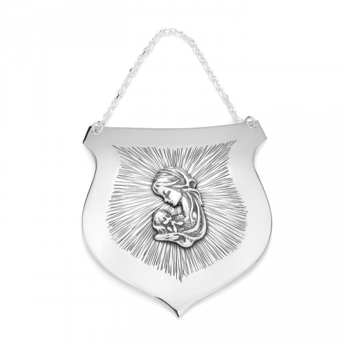 Silver gorget "Madonna and The Baby"
