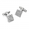 Silver square cufflinks