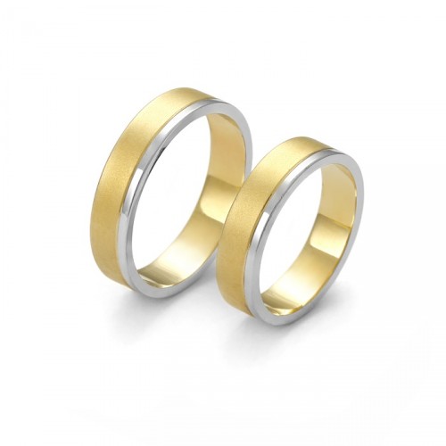 Double color gold ring