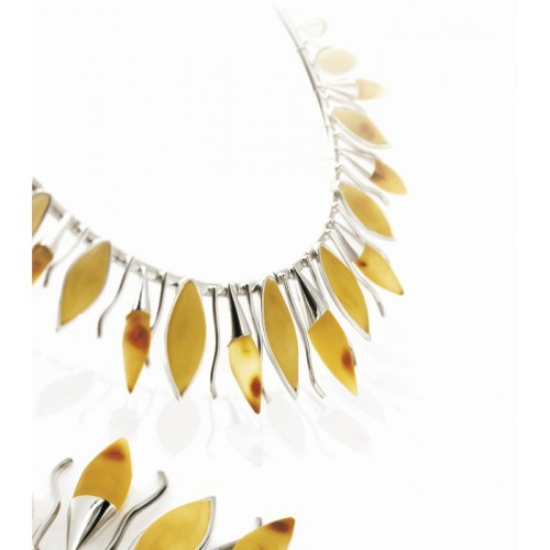 Amber necklace "Sunrise"