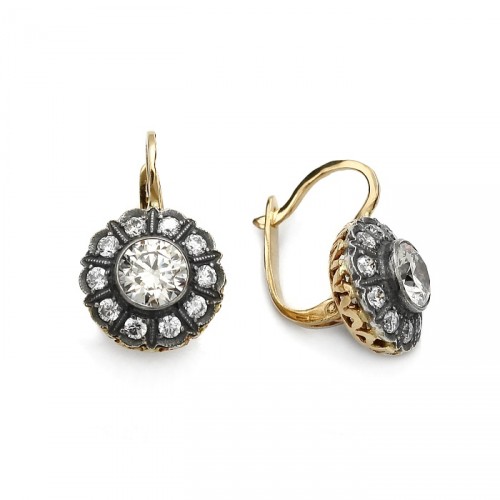 Gold Art Deco earrings