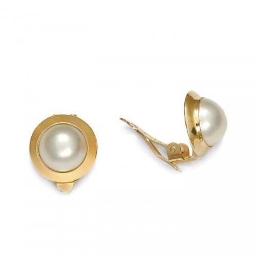Gold clips Isabel with mabe pearl