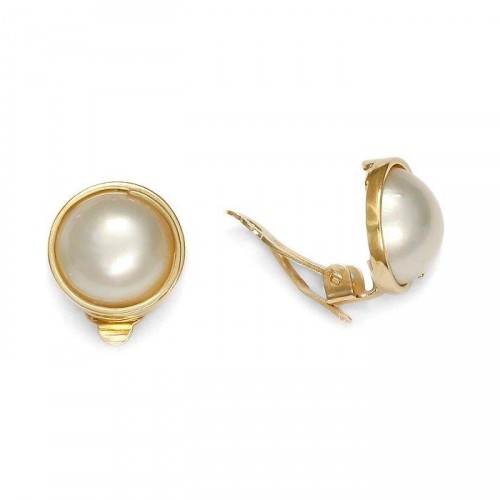 Gold clips Agnes with mabe pearl