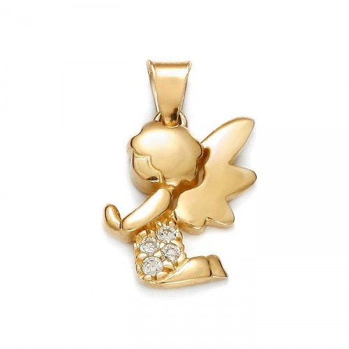 Gold angel with zircons